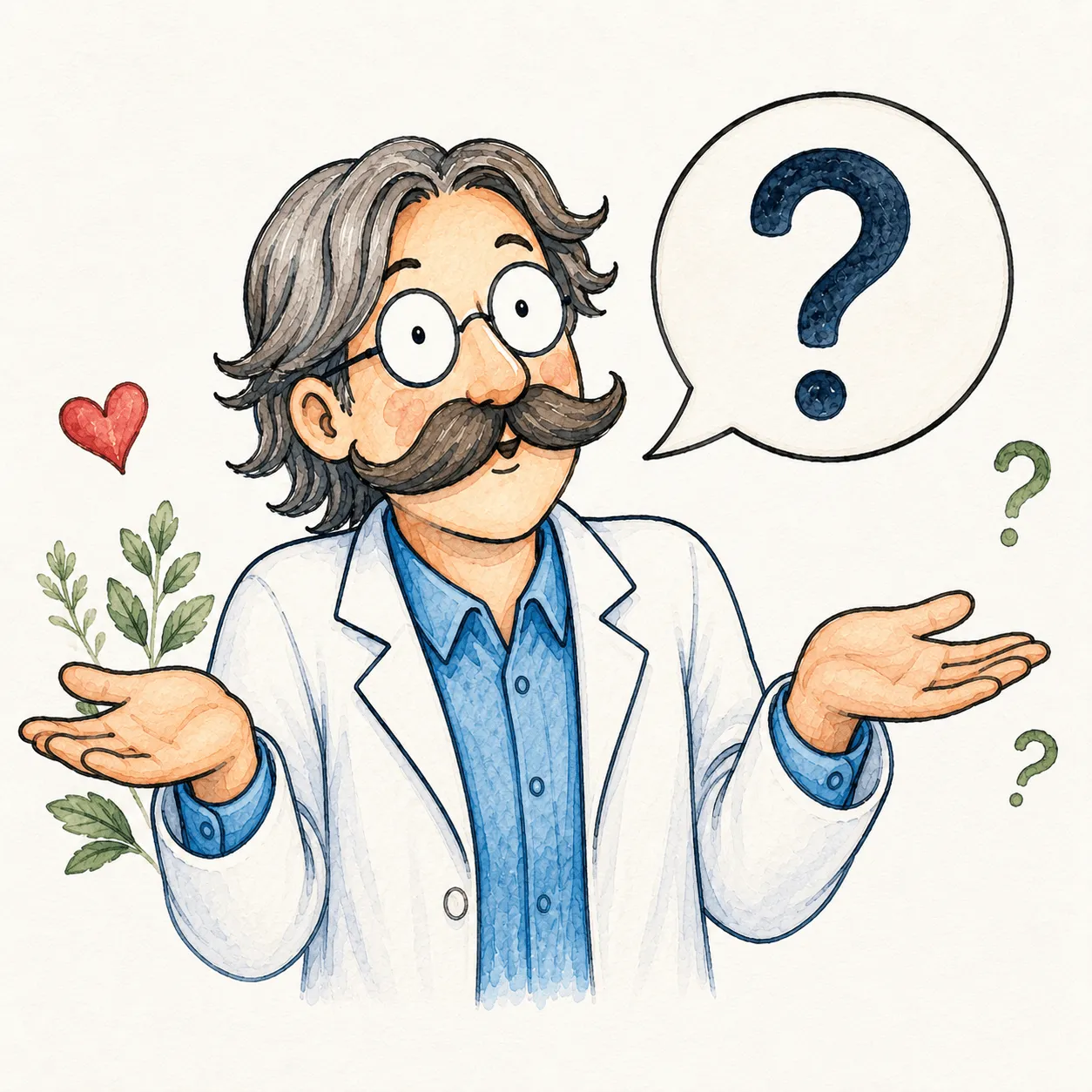 Illustrazione fumettistica con punti interrogativi che introducono le domande frequenti.
